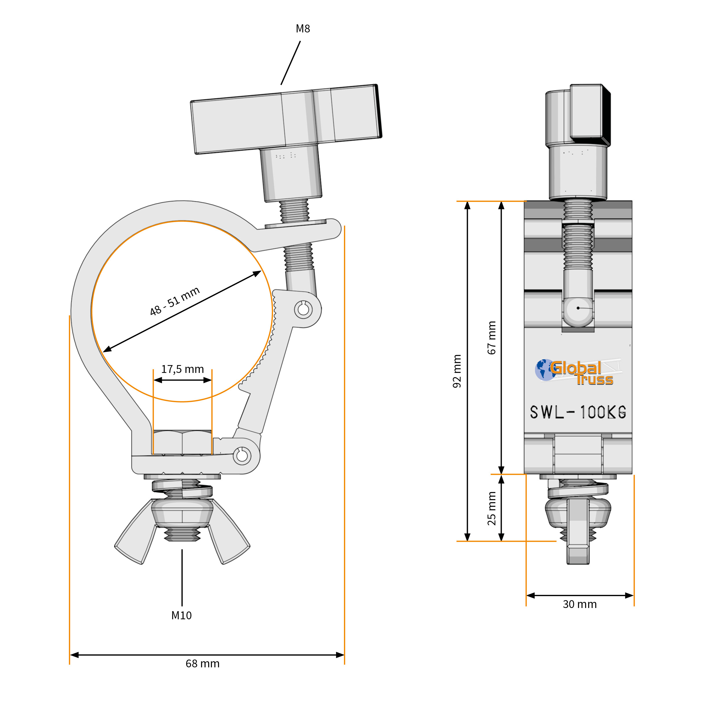 Selflock Hook Mini Easy 48-51/30/100kg stage black Selflock Hook Mini Easy 48-51/30/100kg stage black