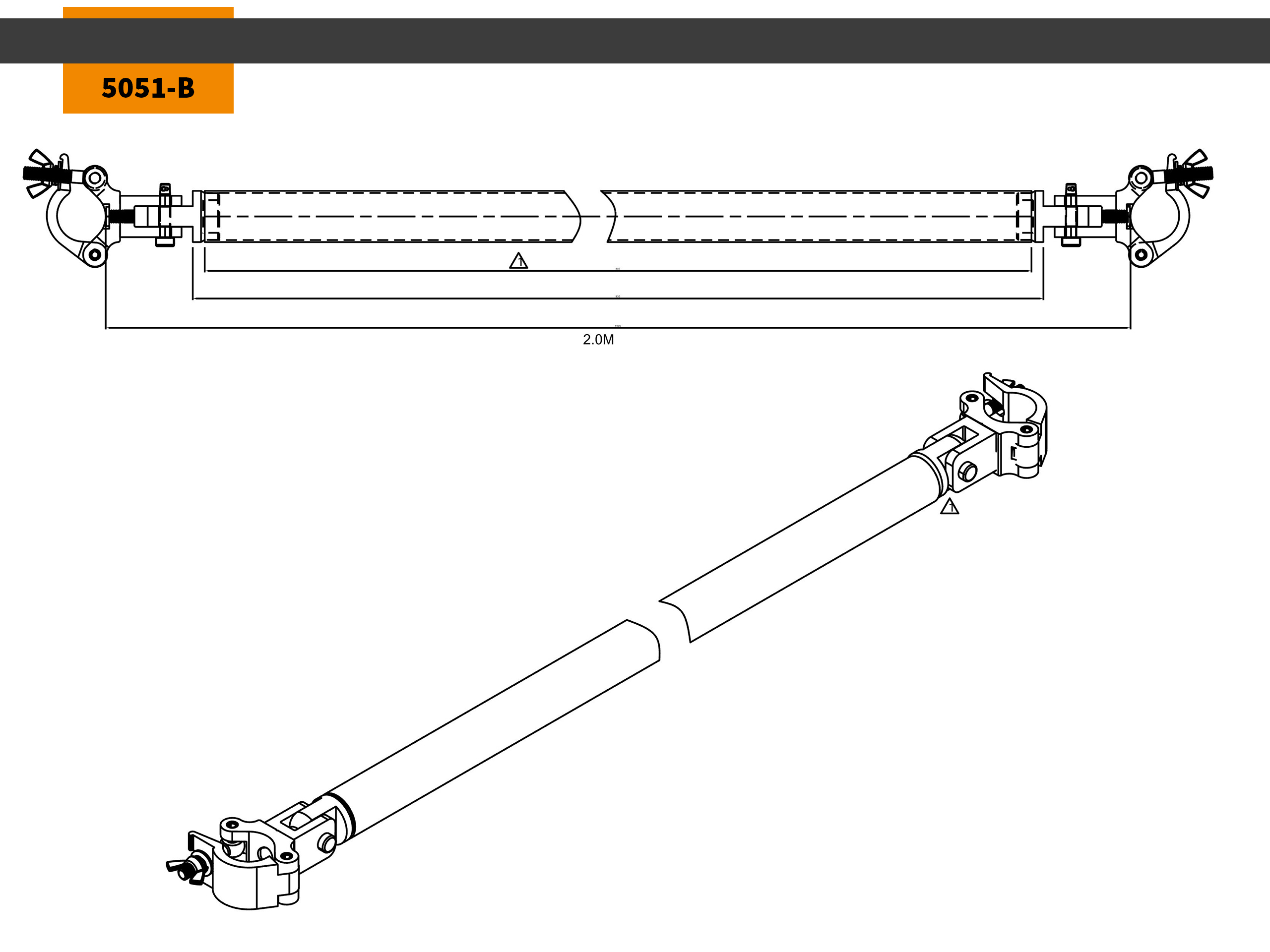 Cornerbrake mit Trussaufnehmer 2m stage black Cornerbrake mit Trussaufnehmer 2m stage black