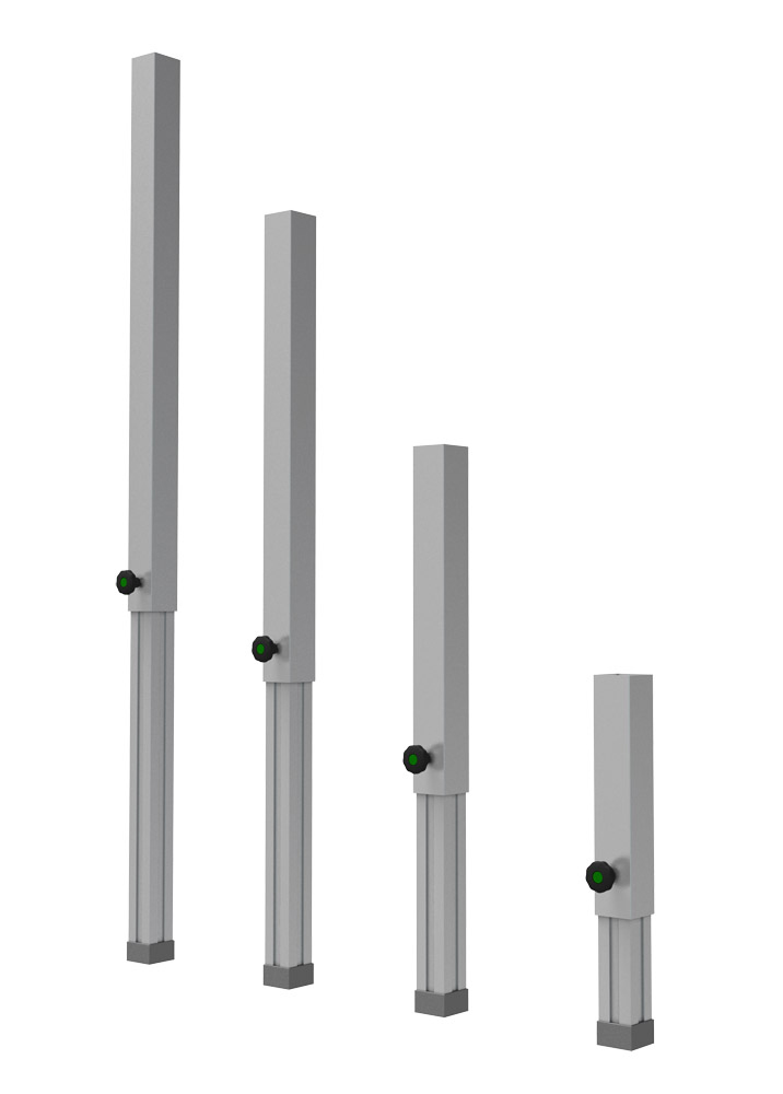Steckfüße (4Stk) 60x60mm - 80-140cm für GT Stage Deck