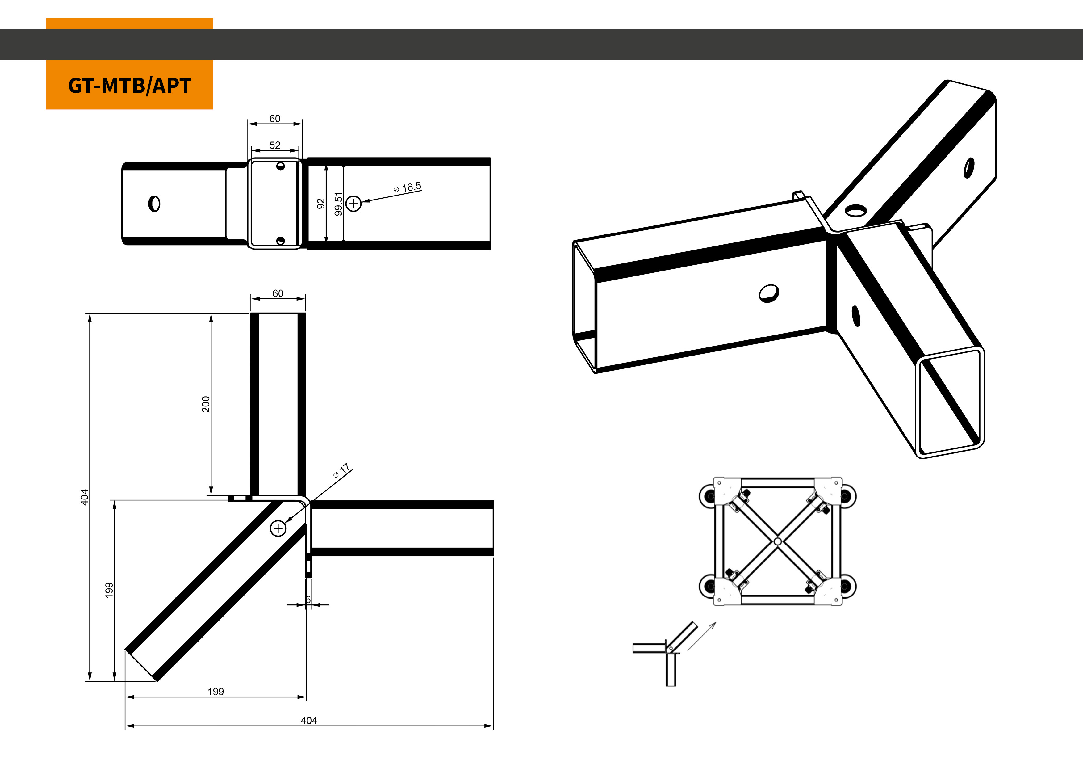 MTB Adapter für Ausleger inkl. 1x PIN16-V1, 1x PIN16-V2 & 2x R-Clip MTB Adapter für Ausleger inkl. 1x PIN16-V1, 1x PIN16-V2 & 2x R-Clip