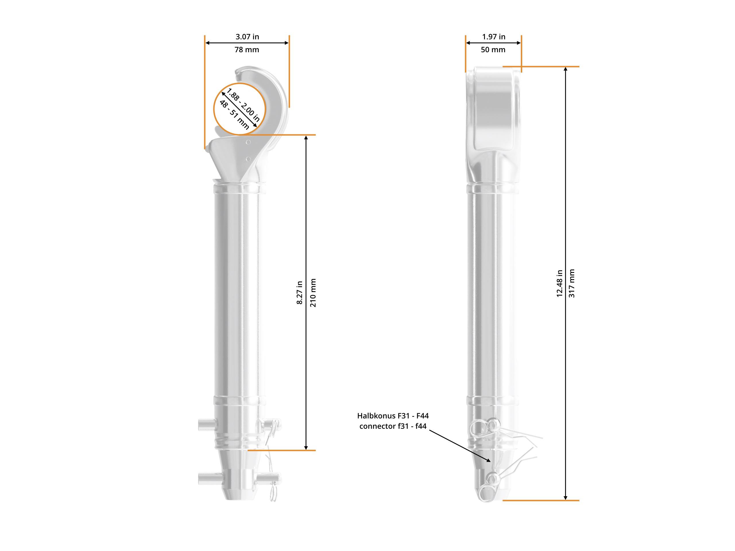 Claw Spacer 210mm
