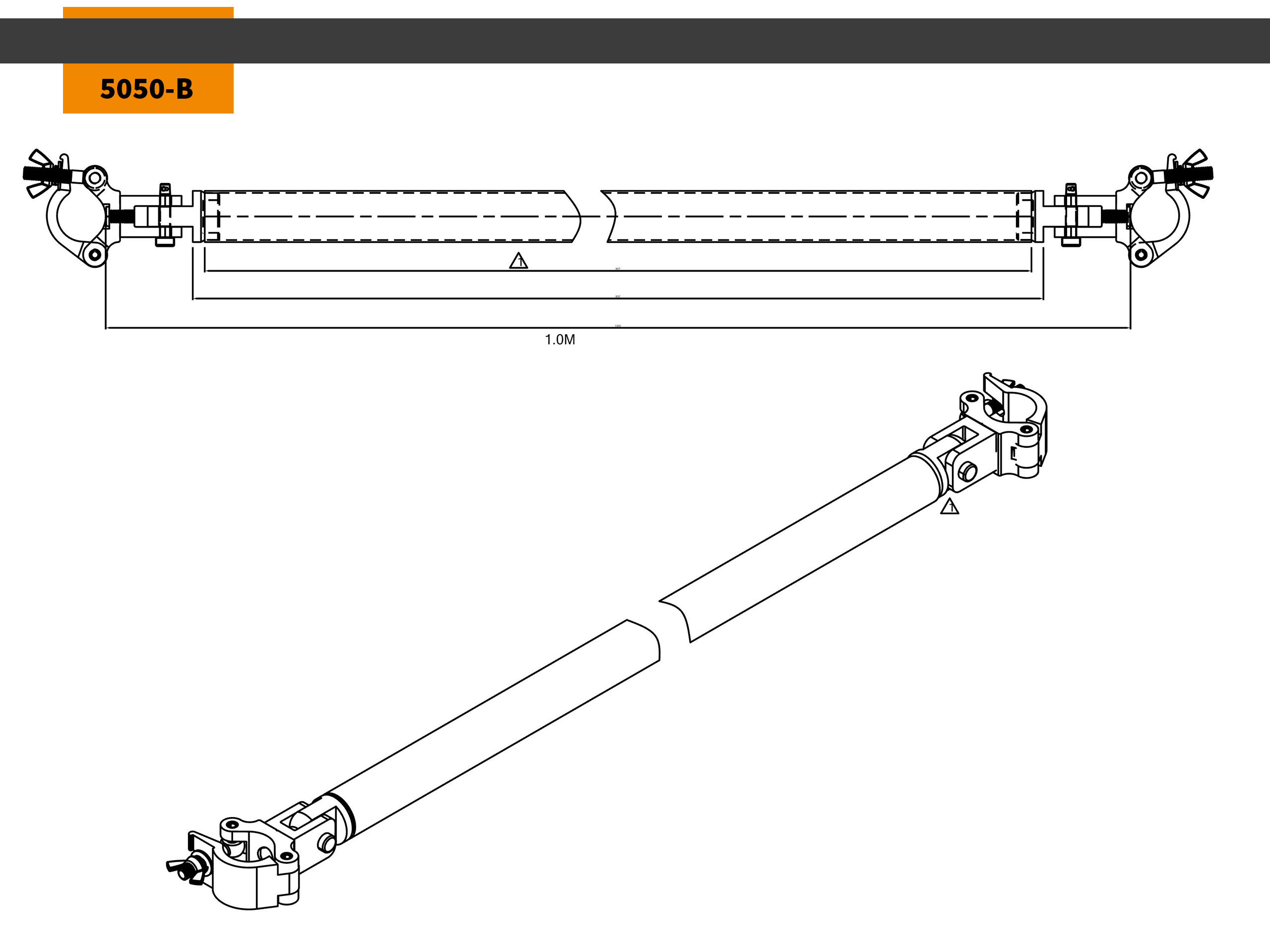 Cornerbrake mit Trussaufnehmer 1m stage black Cornerbrake mit Trussaufnehmer 1m stage black