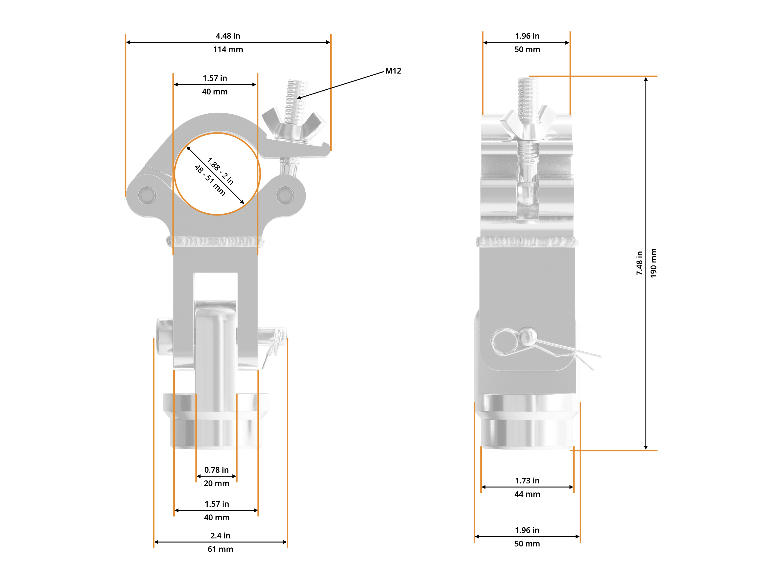 Coupler inkl. Knickelement für Cornerbrake Coupler inkl. Knickelement für Cornerbrake